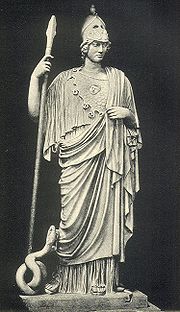 The Athena Giustiniani a replica from 2nd Century CE 
Rome of the Athene of the Parthenon